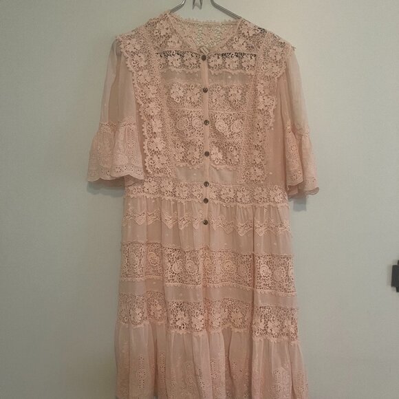 Rebecca Taylor Pink Lace Dress - Picture 1 of 7